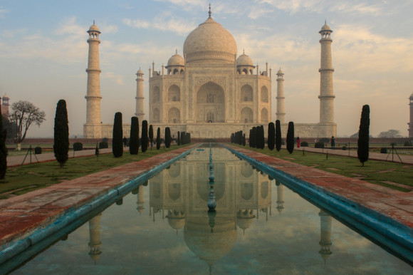 La cara más conocida del Taj Mahal.