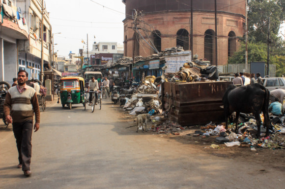 Muy parecidad a ésta, son todas las otras calles del centro de Agra.