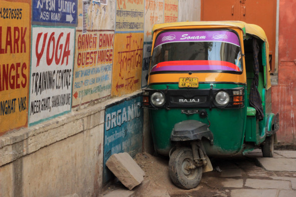 Hasta los rickshaw parecen necesitar un descanso.